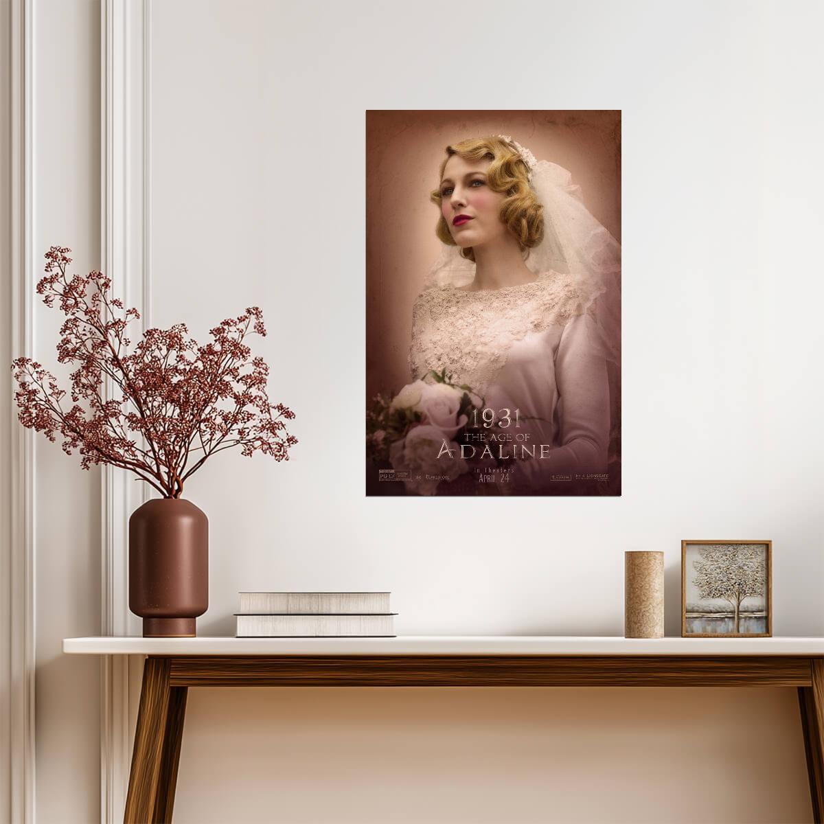 The Age of Adaline Movie Poster | Blake Lively in a Wedding Dress - Movies & TV Poster