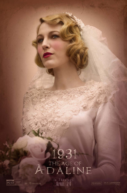 The Age of Adaline Movie Poster | Blake Lively in a Wedding Dress - Movies & TV Poster