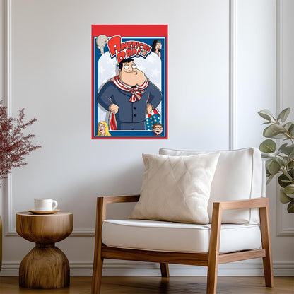 American Dad Poster | Stan Smith and Family Cartoon Print - Movies & TV Poster