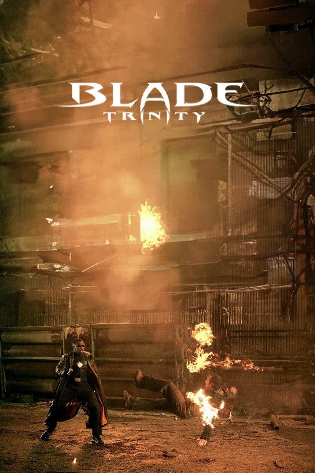 Blade Trinity Movie Poster | Burning Warehouse Scene - Movies & TV Poster