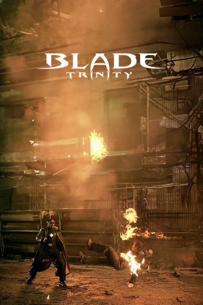 Blade Trinity Movie Poster | Burning Warehouse Scene - Movies & TV Poster