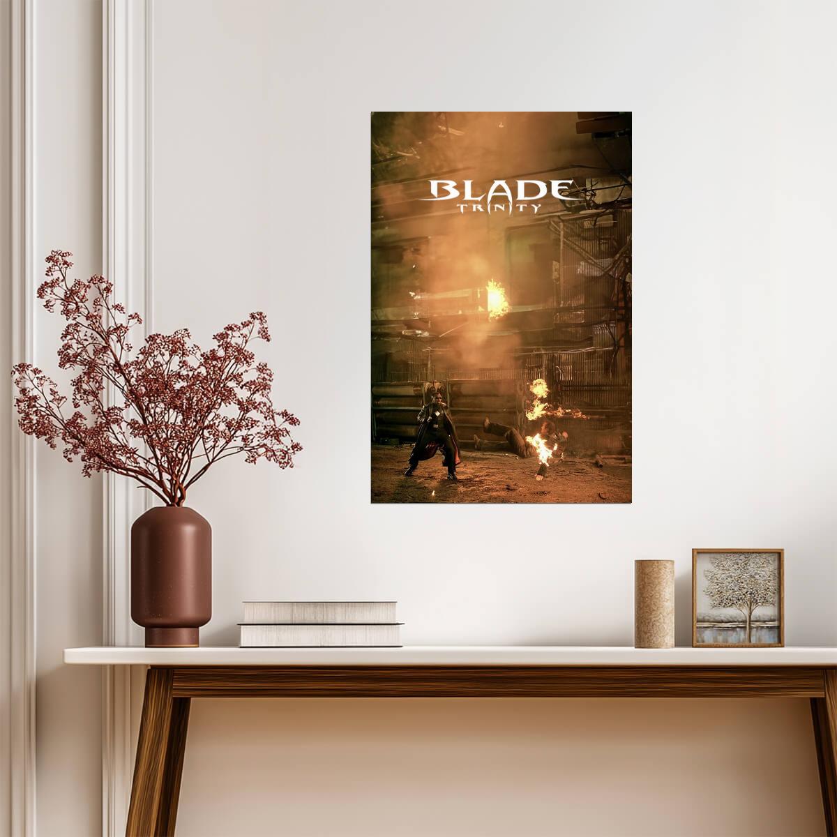Blade Trinity Movie Poster | Burning Warehouse Scene - Movies & TV Poster