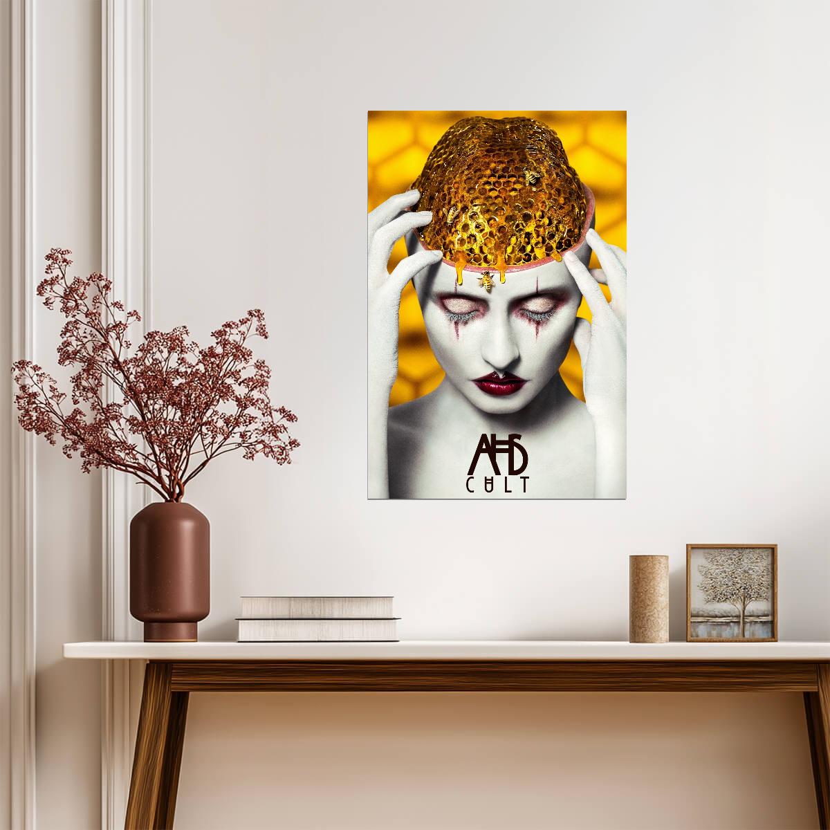 American Horror Story Cult Poster | Honeycomb Head | Horror Series Print - Movies & TV Poster