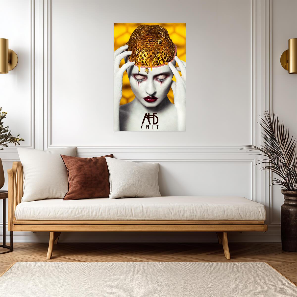 American Horror Story Cult Poster | Honeycomb Head | Horror Series Print - Movies & TV Poster