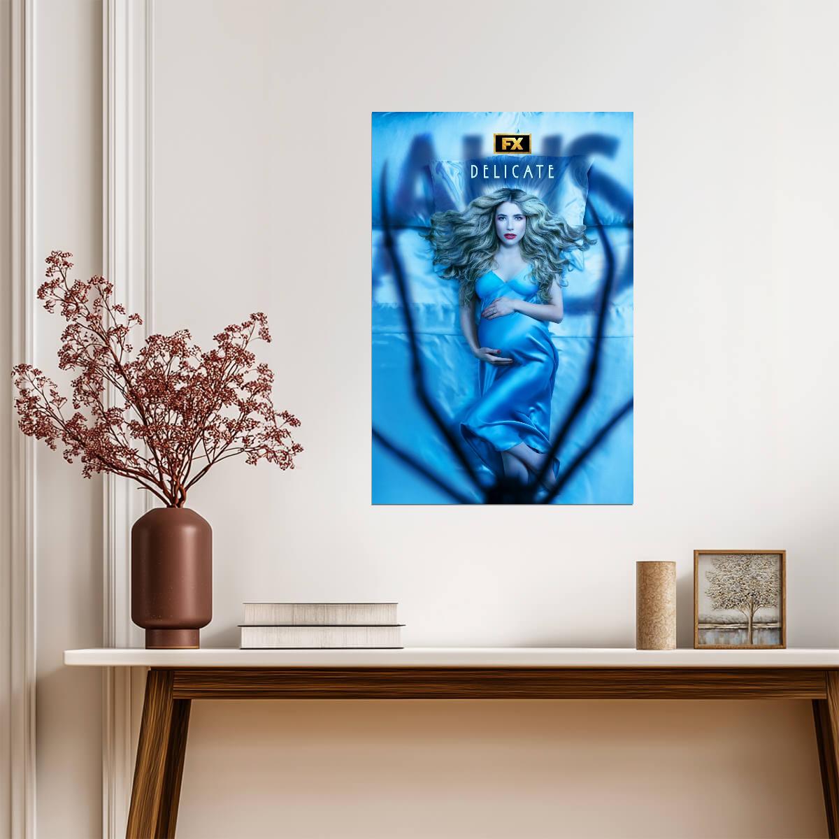 American Horror Story Delicate Poster | Emma Roberts in a Blue Dress - Movies & TV Poster