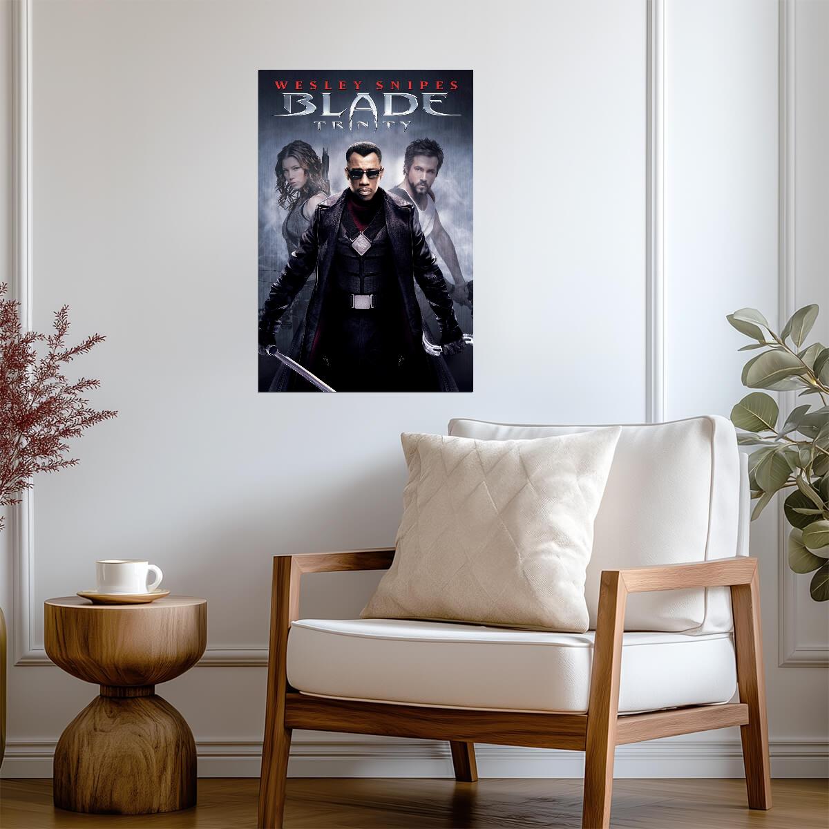Blade Trinity Movie Poster | Wesley Snipes with Jessica Biel and Ryan Reynolds - Movies & TV Poster
