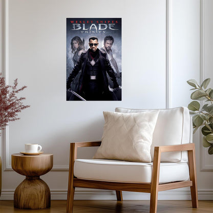 Blade Trinity Movie Poster | Wesley Snipes with Jessica Biel and Ryan Reynolds - Movies & TV Poster