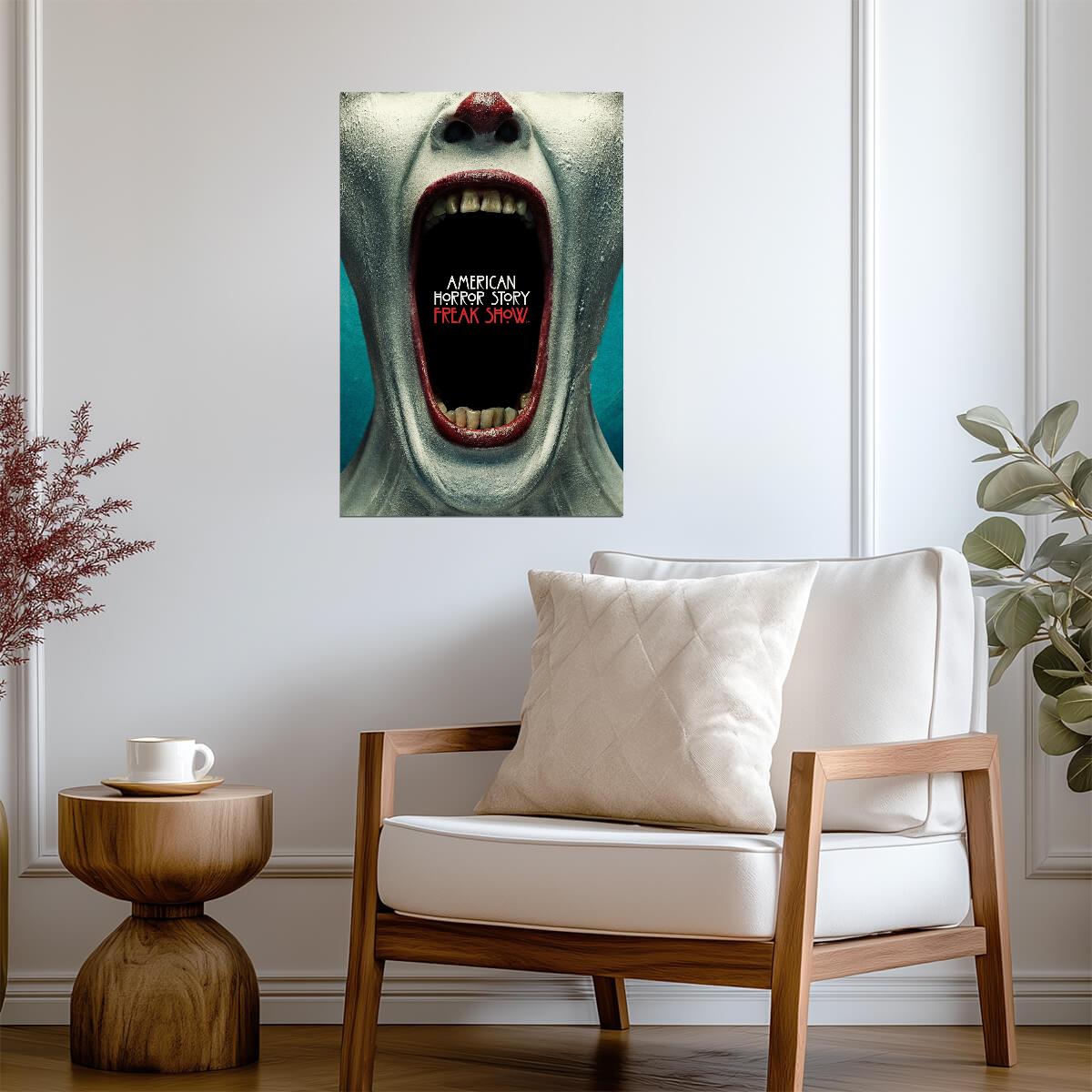 American Horror Story Freak Show Poster | Screaming Clown Face - Movies & TV Poster