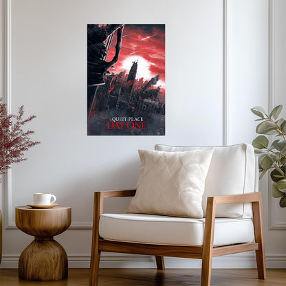 A Quiet Place: Day One Poster | New York Alien Invasion Movie Print - Movies & TV Poster