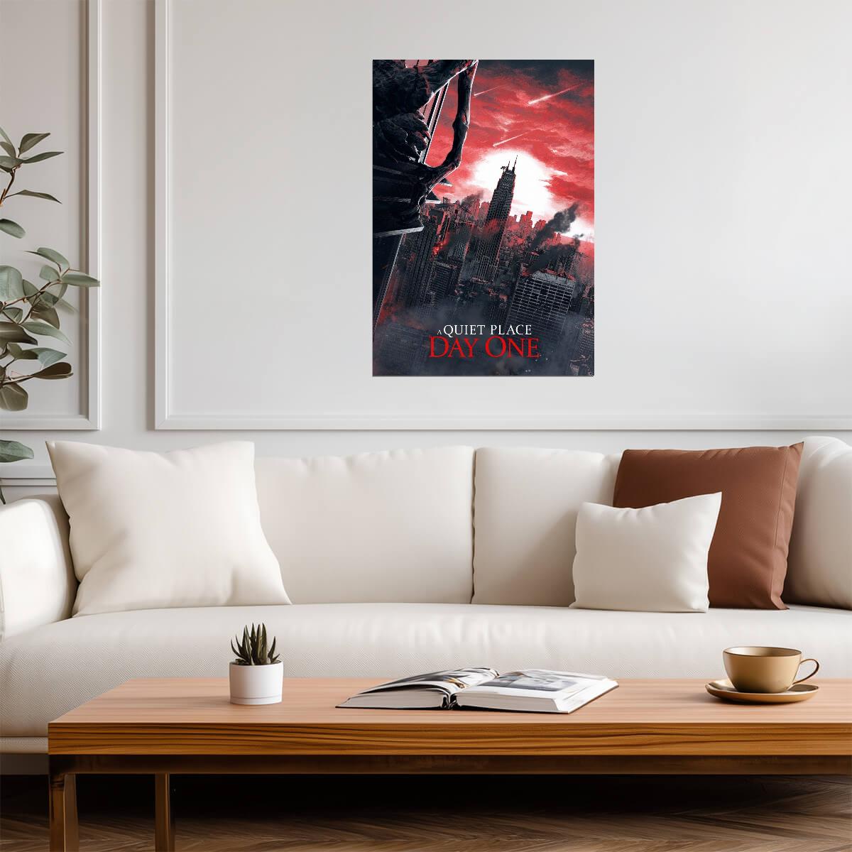 A Quiet Place: Day One Poster | New York Alien Invasion Movie Print - Movies & TV Poster