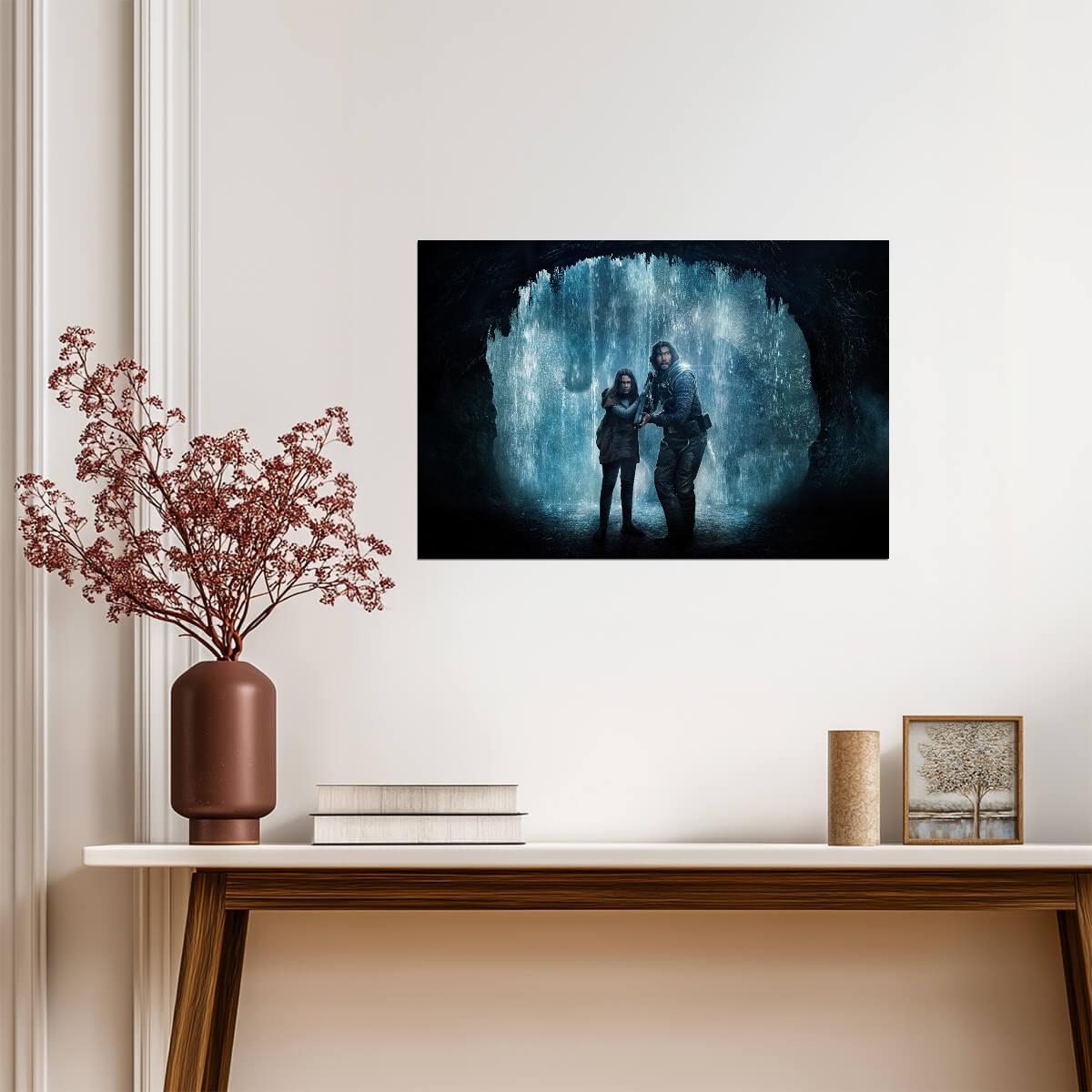 65 Movie Poster | Adam Driver and Ariana Greenblatt Waterfall Scene - Movies & TV Poster