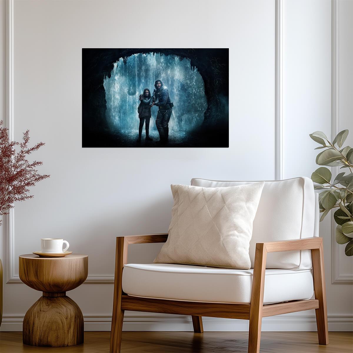 65 Movie Poster | Adam Driver and Ariana Greenblatt Waterfall Scene - Movies & TV Poster