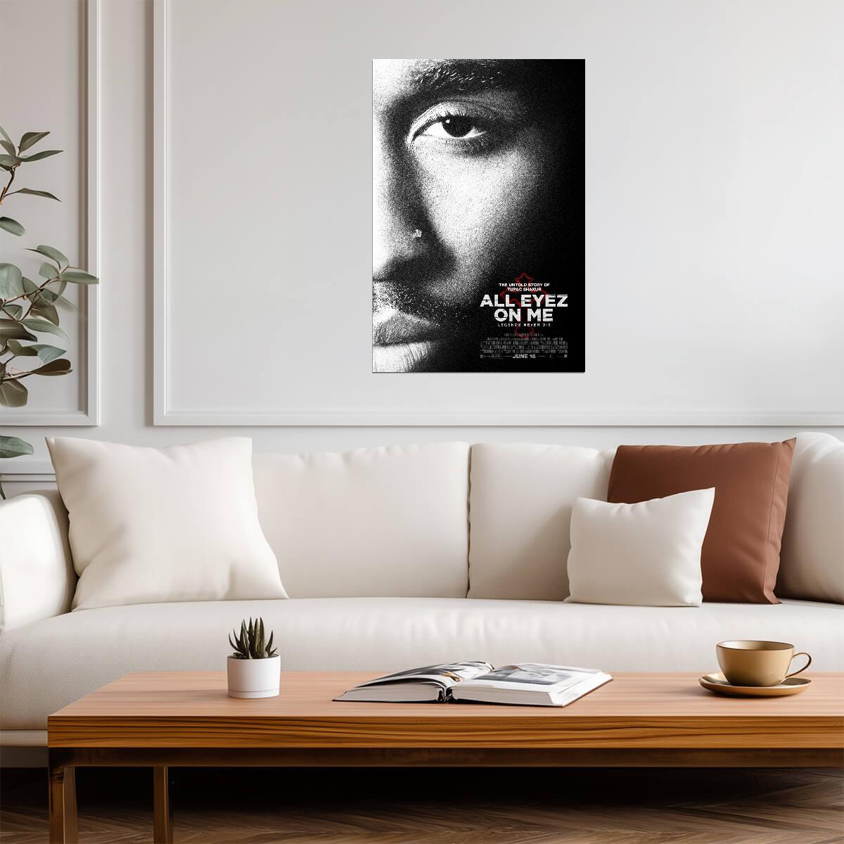 All Eyez on Me Poster | Demetrius Shipp Jr. as Tupac Movie Portrait - Movies & TV Poster