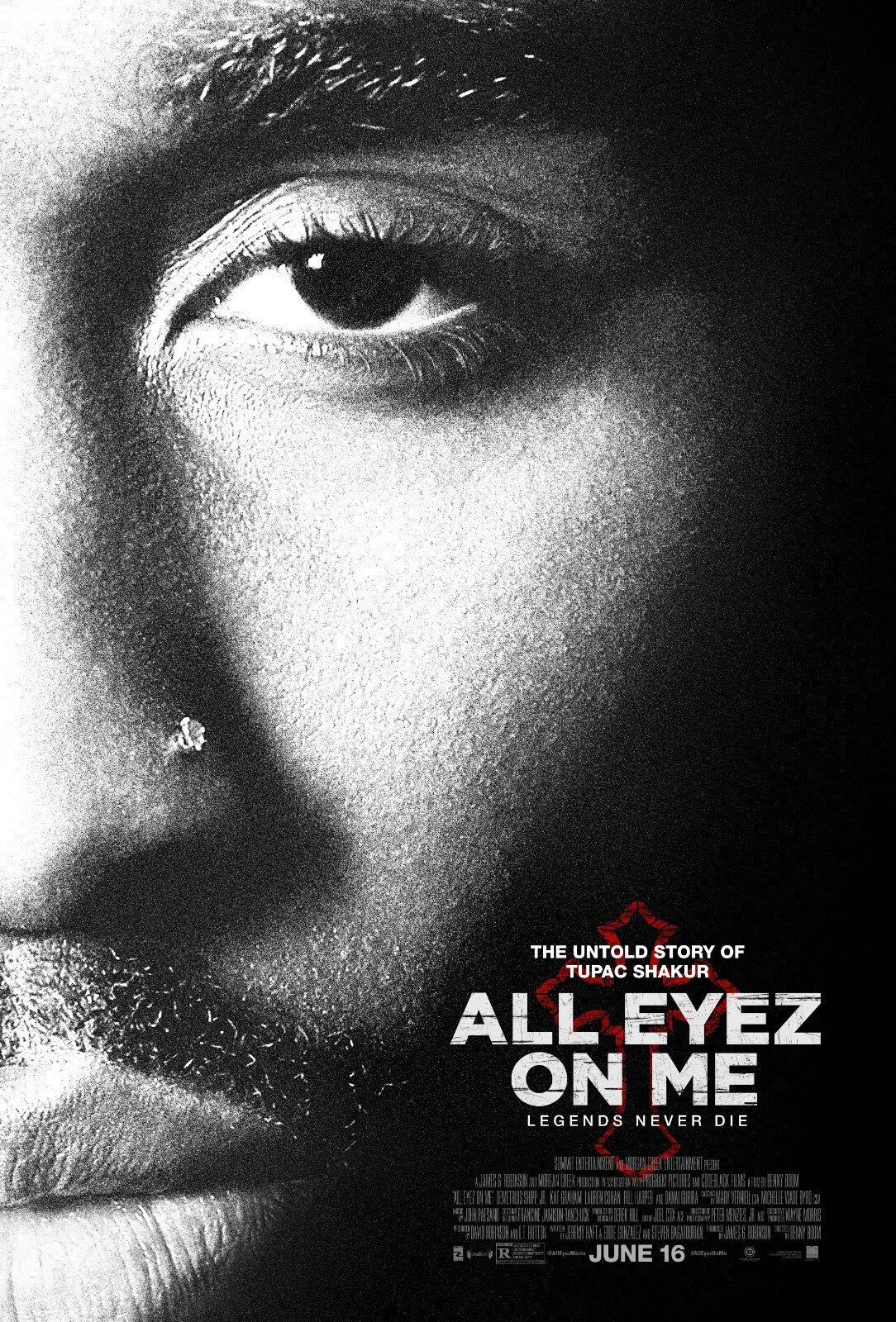 All Eyez on Me Poster | Demetrius Shipp Jr. as Tupac Movie Portrait - Movies & TV Poster