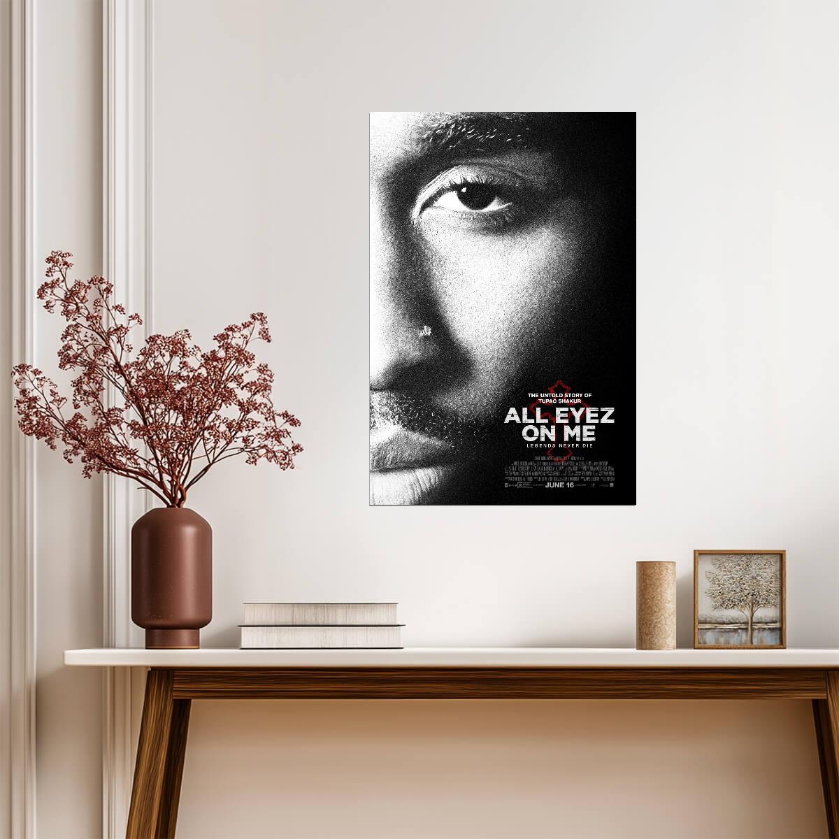 All Eyez on Me Poster | Demetrius Shipp Jr. as Tupac Movie Portrait - Movies & TV Poster