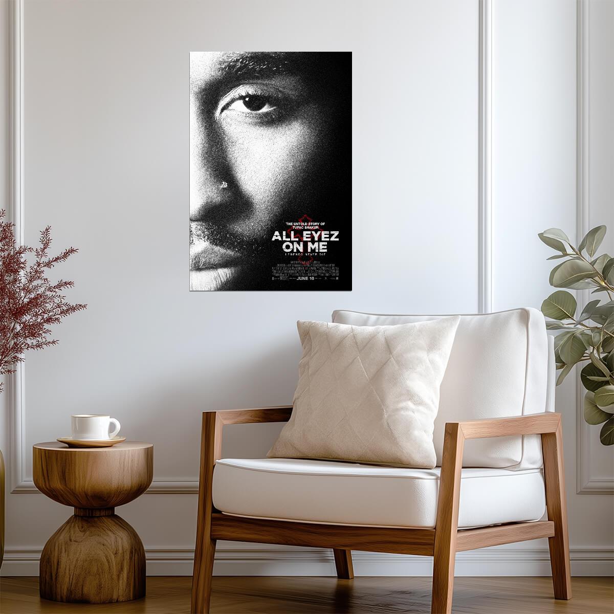 All Eyez on Me Poster | Demetrius Shipp Jr. as Tupac Movie Portrait - Movies & TV Poster