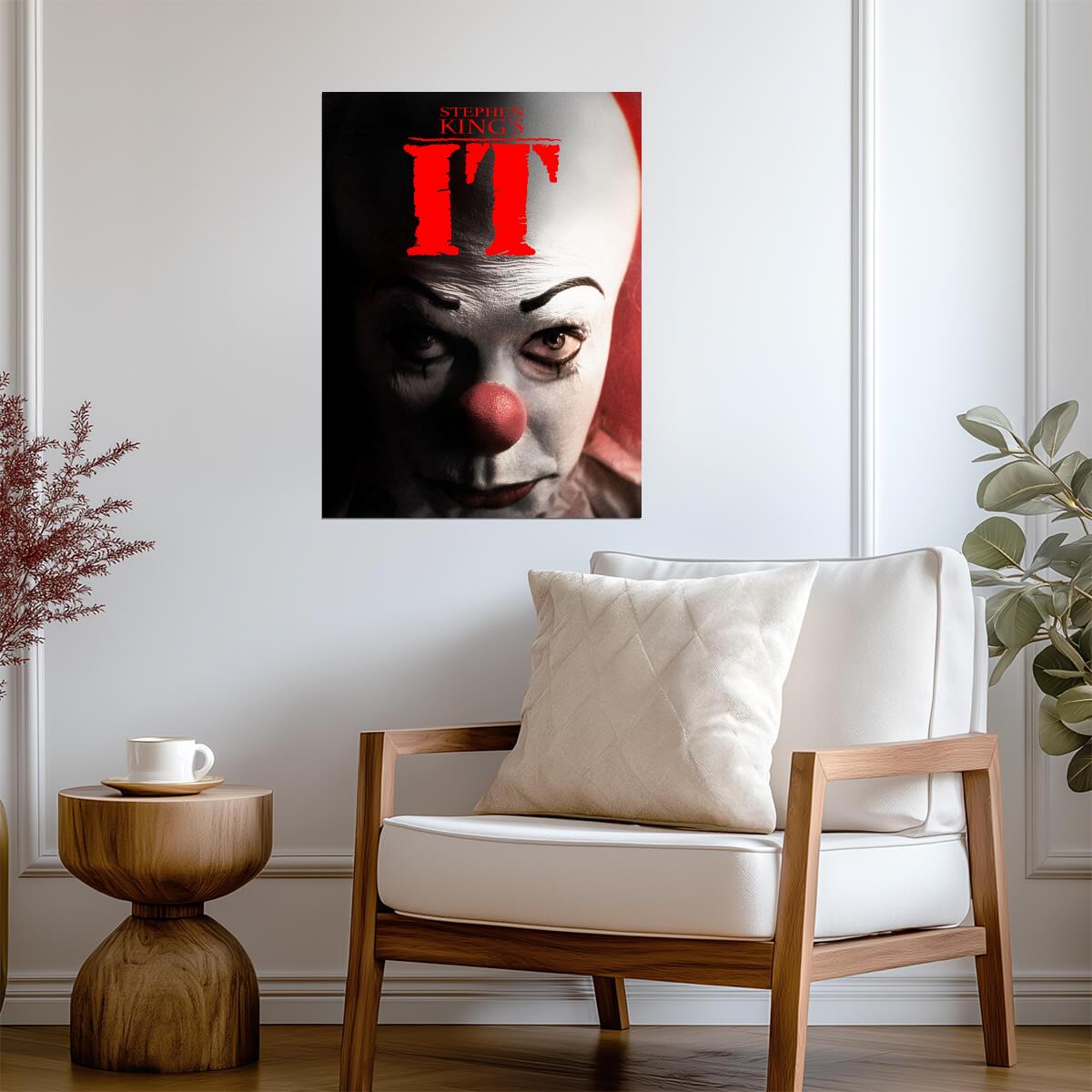 IT 1990 TV Miniseries Poster | Tim Curry as Pennywise Close-Up - Movies & TV Poster