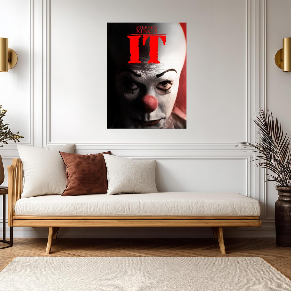 IT 1990 TV Miniseries Poster | Tim Curry as Pennywise Close-Up - Movies & TV Poster