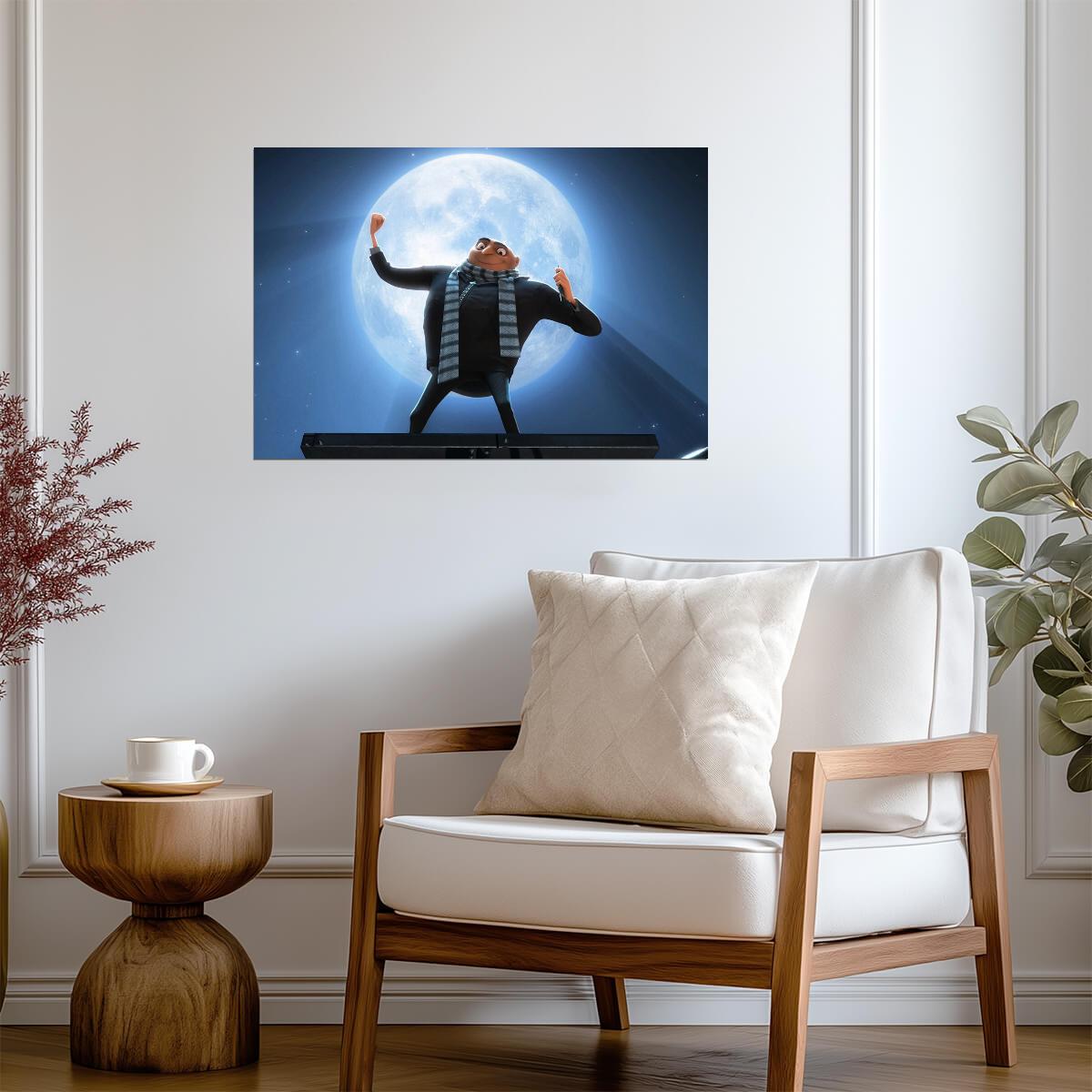 Despicable Me Movie Poster | Gru with the Full Moon - Movies & TV Poster