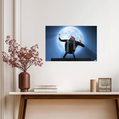 Despicable Me Movie Poster | Gru with the Full Moon - Movies & TV Poster