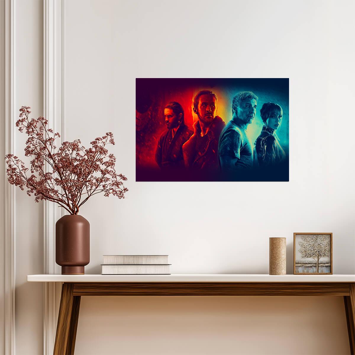 Blade Runner 2049 Movie Poster | Four Portrait Color Gradient - Movies & TV Poster