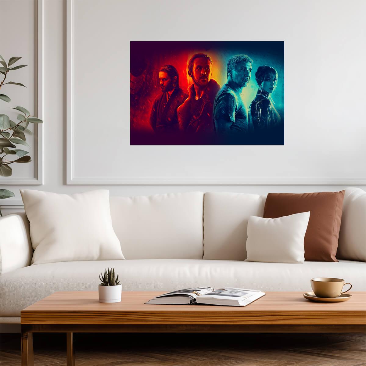 Blade Runner 2049 Movie Poster | Four Portrait Color Gradient - Movies & TV Poster