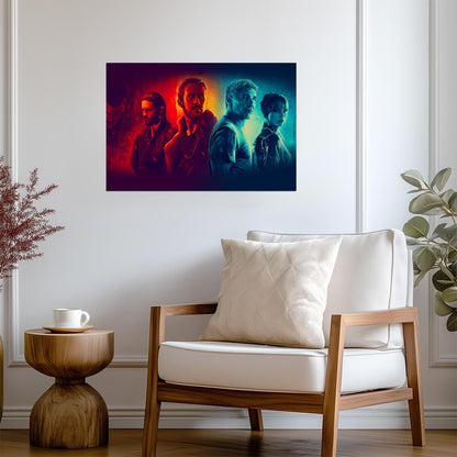 Blade Runner 2049 Movie Poster | Four Portrait Color Gradient - Movies & TV Poster