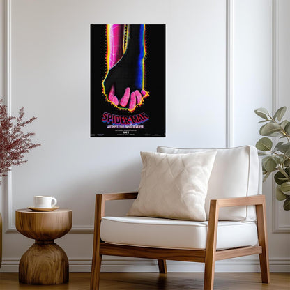 Spider-Man Across the Spider-Verse Movie Poster | Miles and Gwen Holding Hands - Movies & TV Poster