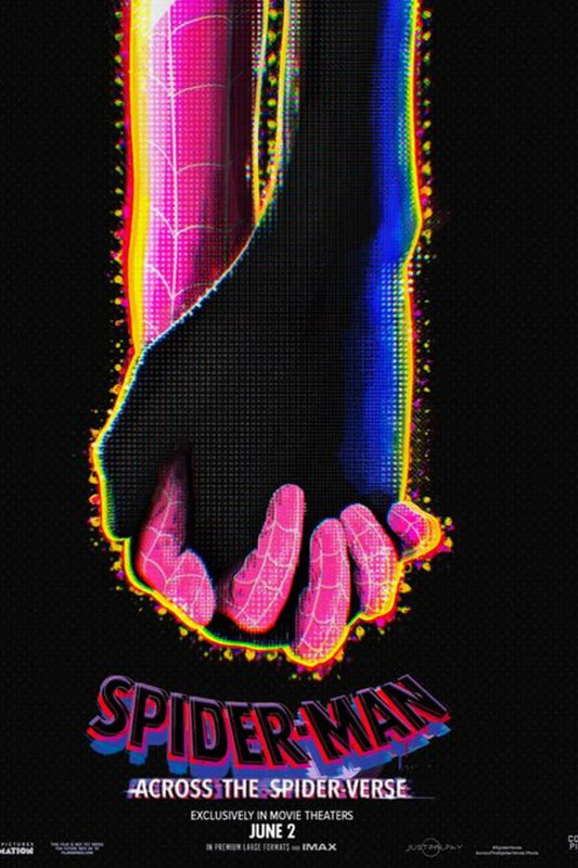 Spider-Man Across the Spider-Verse Movie Poster | Miles and Gwen Holding Hands - Movies & TV Poster