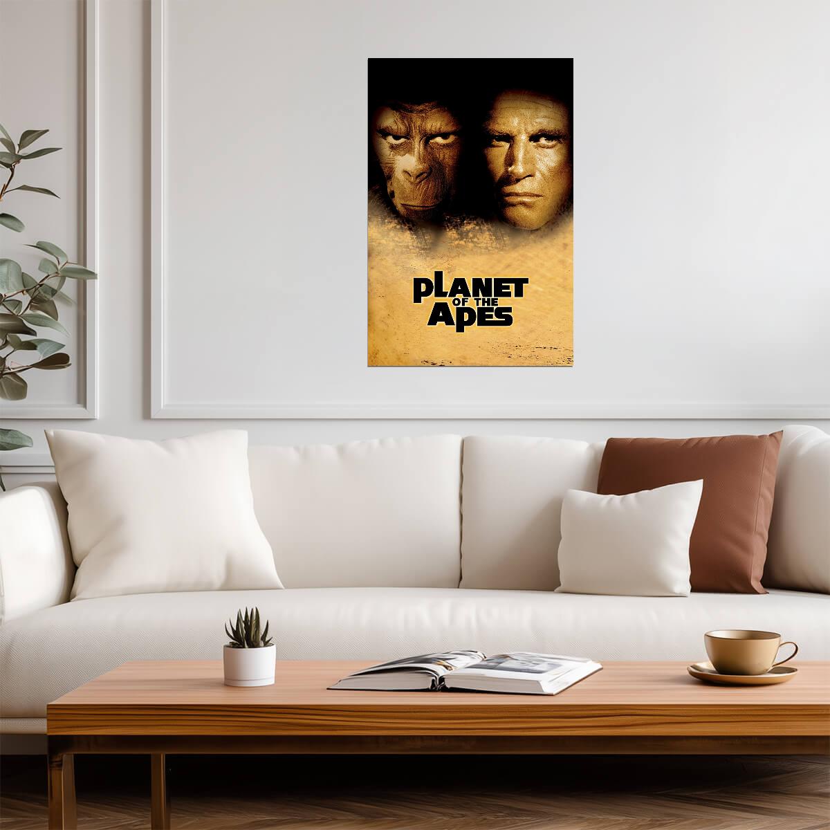 Planet of the Apes 2001 Movie Poster | Ape and Astronaut Faces - Movies & TV Poster