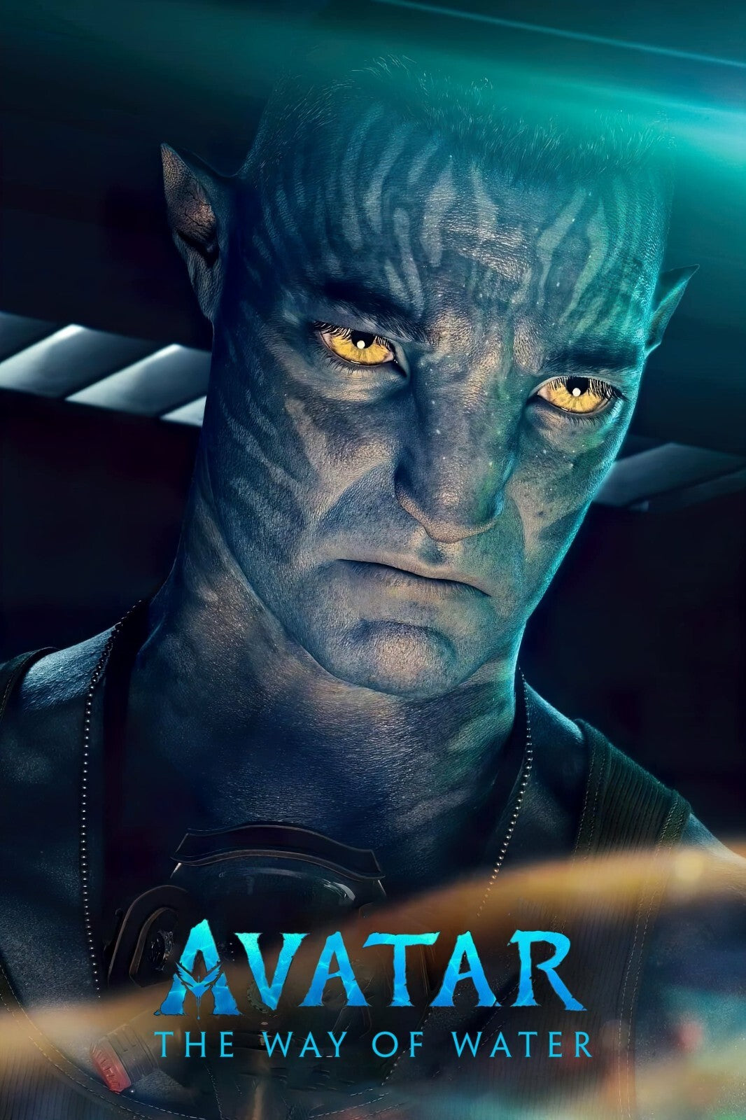 Avatar The Way of Water Movie Poster | Colonel Quaritch Blue Portrait - Movies & TV Poster