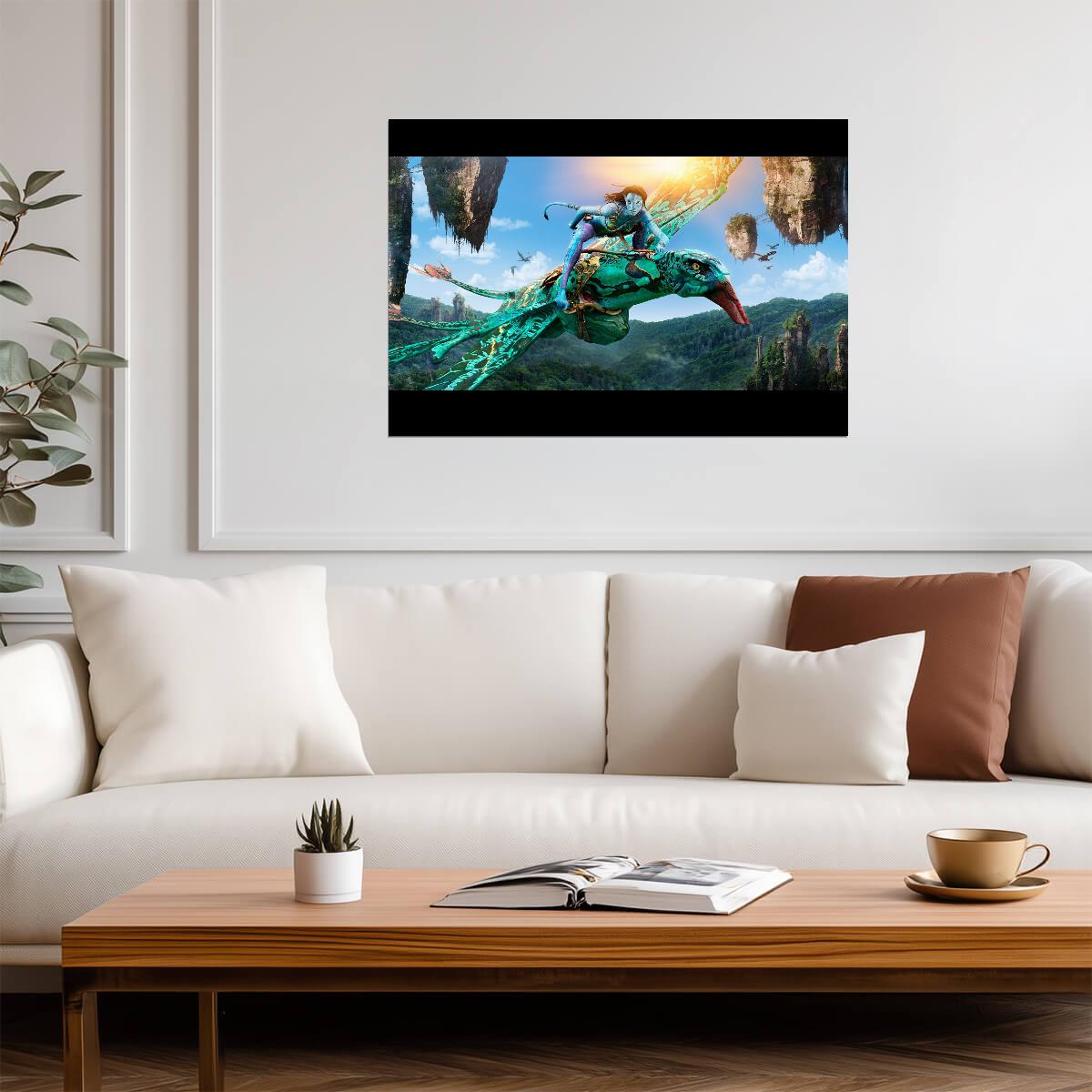 Avatar 2009 Movie Poster | Banshee Flight over Pandora - Movies & TV Poster