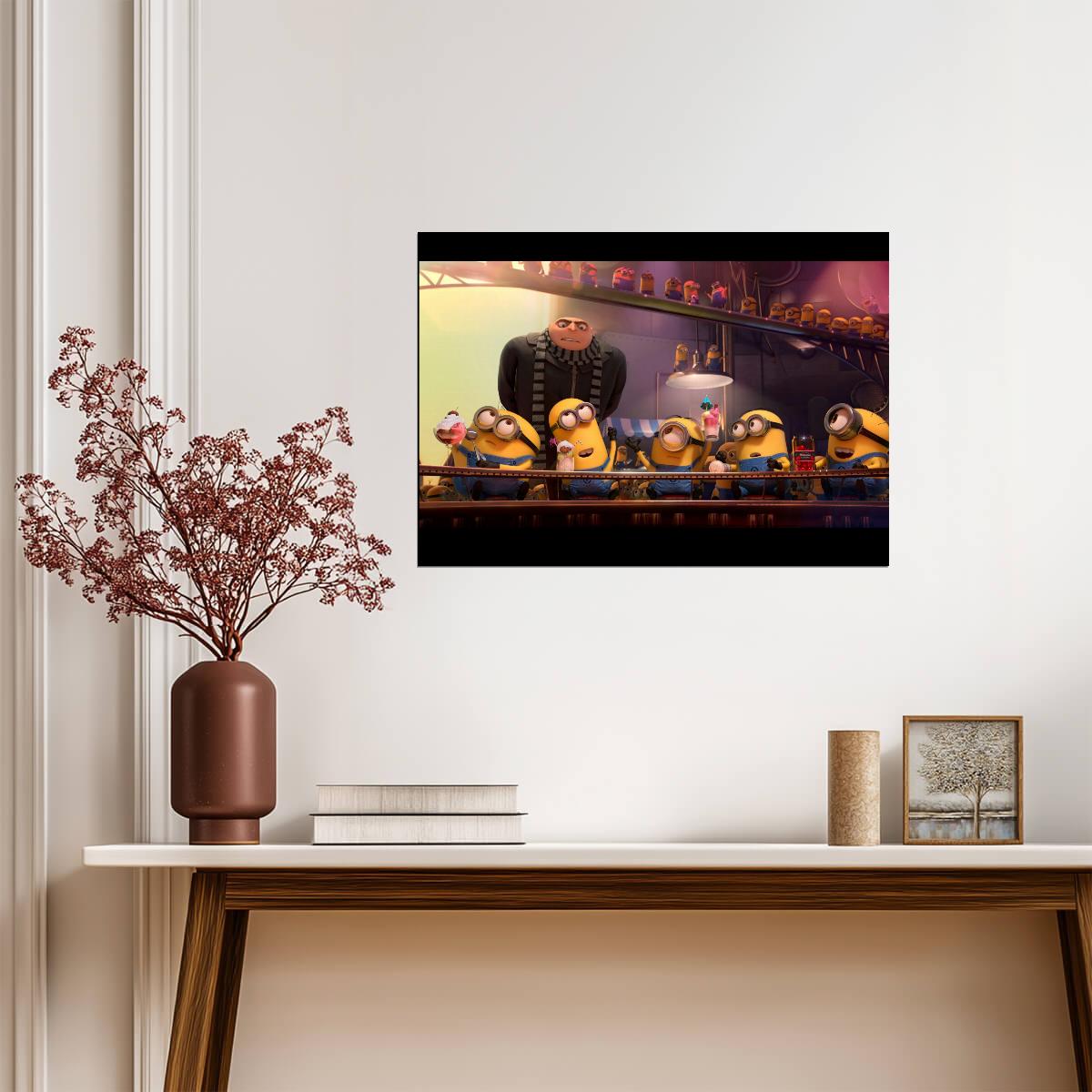 Despicable Me Movie Poster | Gru and the Minions in the Laboratory - Movies & TV Poster