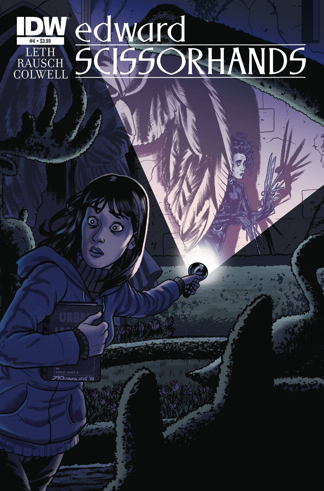 Edward Scissorhands Poster | Comic Cover with Megs and a Flashlight - Graphic & Art Poster