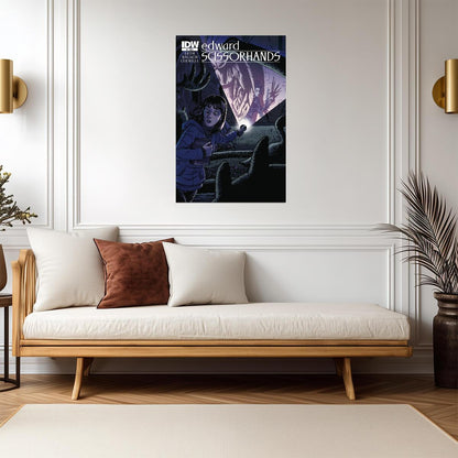 Edward Scissorhands Poster | Comic Cover with Megs and a Flashlight - Graphic & Art Poster