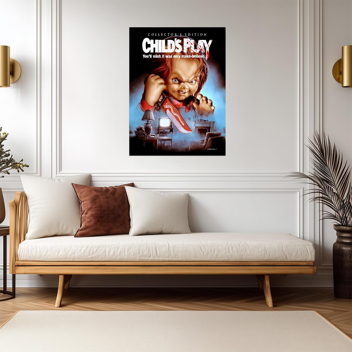 Child's Play 1988 Movie Poster | Chucky Above the Living Room - Movies & TV Poster