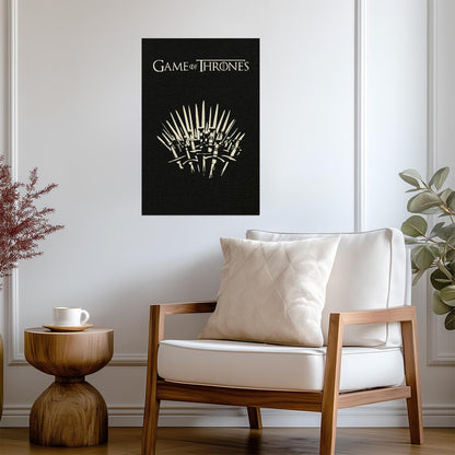 Game of Thrones Poster | Gold Iron Throne Emblem - Movies & TV Poster