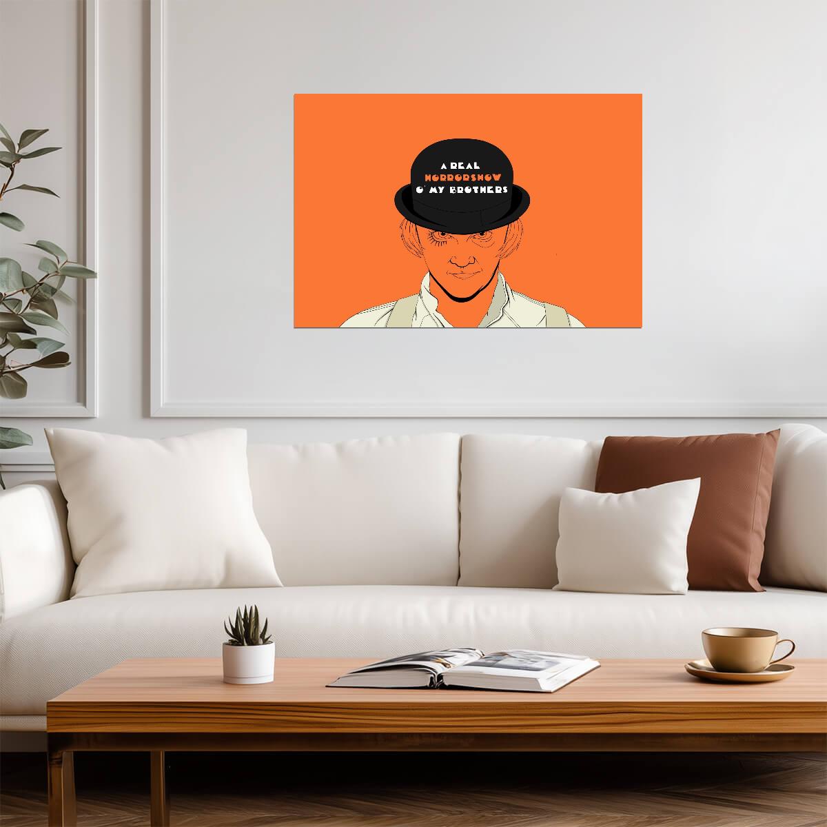 A Clockwork Orange Poster | Real Horrorshow Alex Illustration - Movies & TV Poster