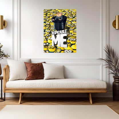Despicable Me Movie Poster | Gru Surrounded by Minions - Movies & TV Poster