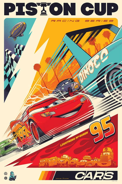 Cars 2006 Movie Poster | Piston Cup Racing Graphic - Movies & TV Poster