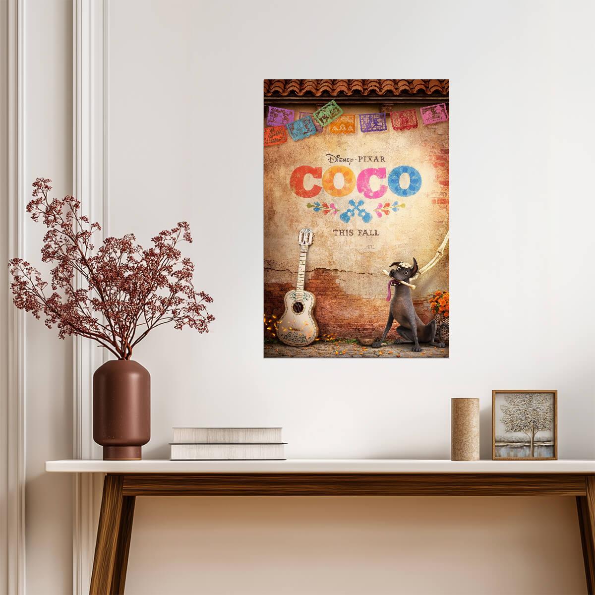 Coco 2017 Movie Poster | Dante and the White Guitar - Movies & TV Poster