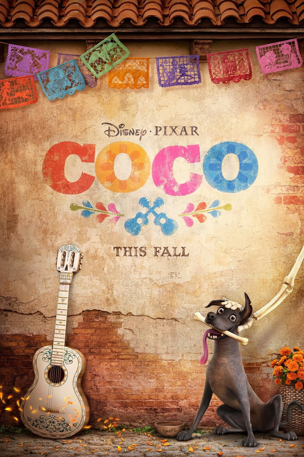 Coco 2017 Movie Poster | Dante and the White Guitar - Movies & TV Poster