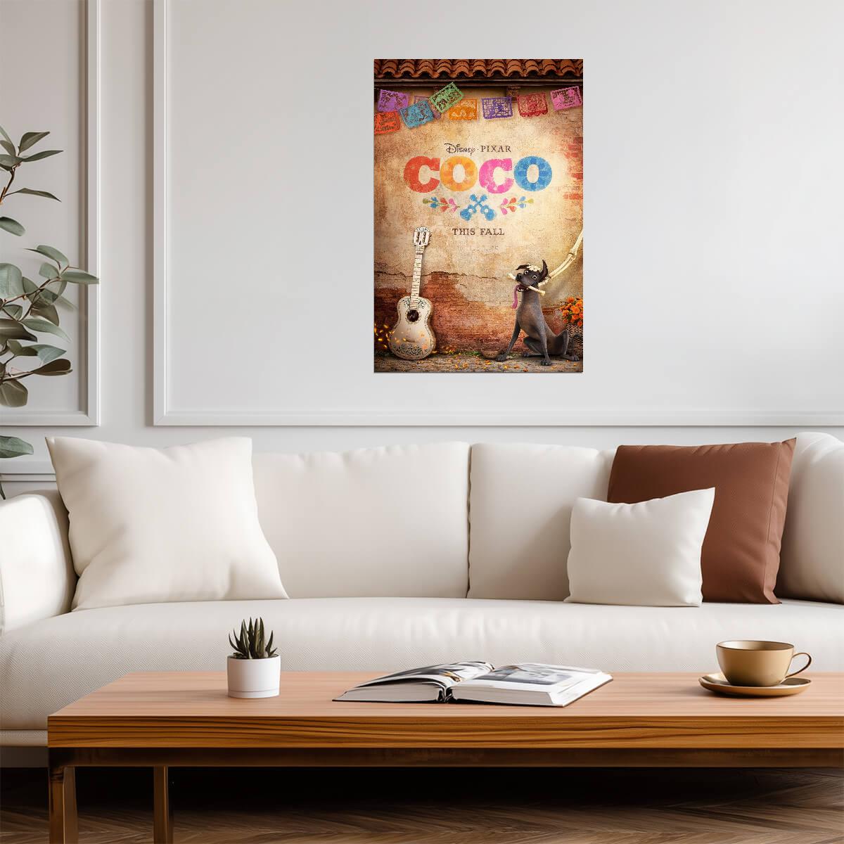 Coco 2017 Movie Poster | Dante and the White Guitar - Movies & TV Poster