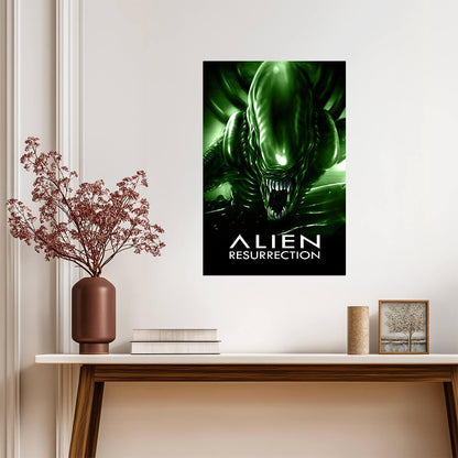 Alien Resurrection Movie Poster | Green Xenomorph Close-Up - Movies & TV Poster