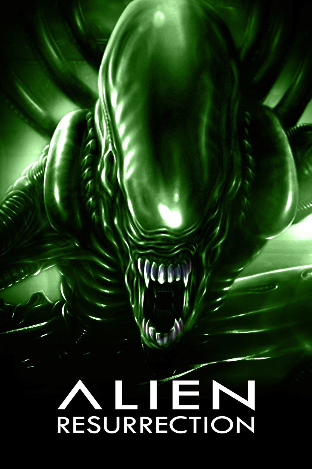 Alien Resurrection Movie Poster | Green Xenomorph Close-Up - Movies & TV Poster