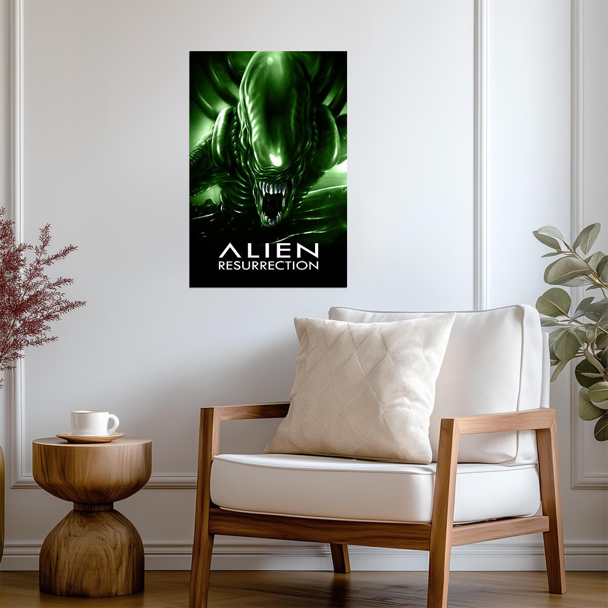 Alien Resurrection Movie Poster | Green Xenomorph Close-Up - Movies & TV Poster