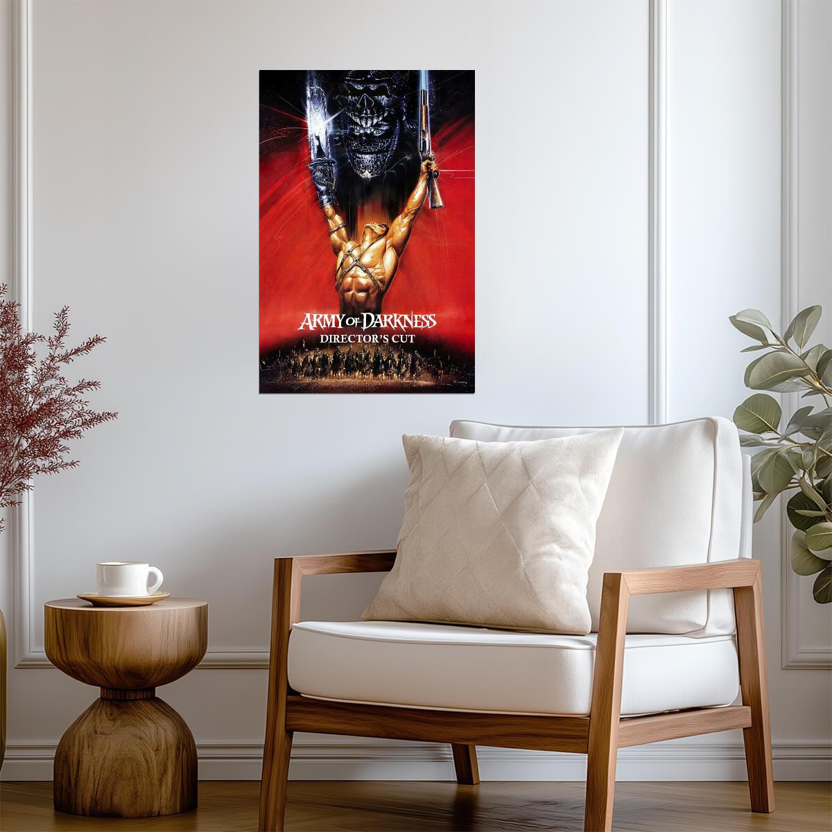Army of Darkness Movie Poster | Ash Raising a Chainsaw - Movies & TV Poster
