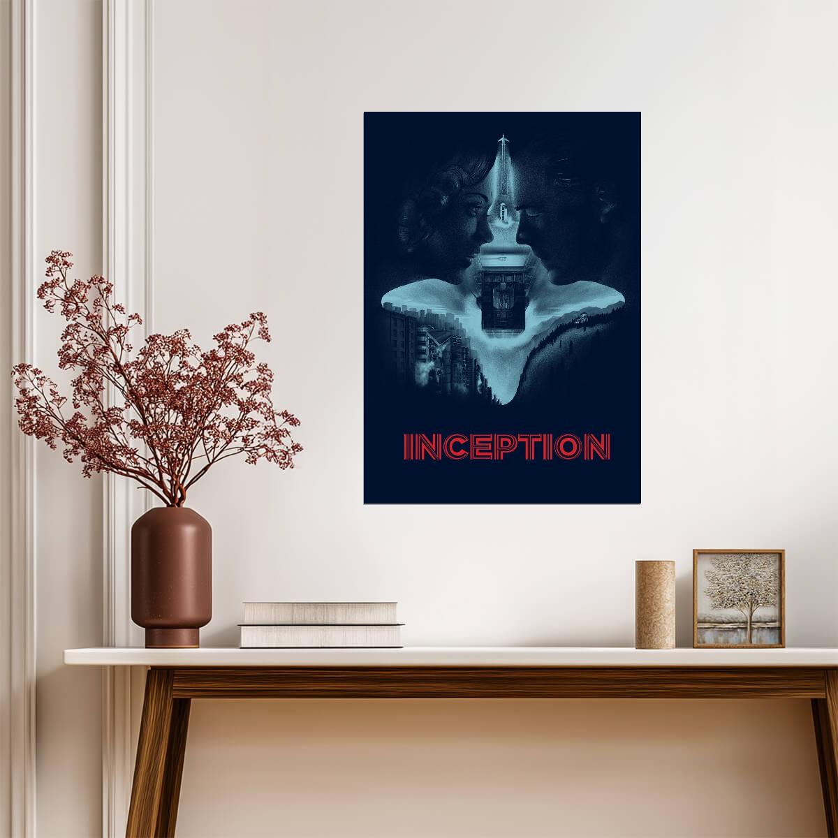 Inception Movie Poster | Dreamers Facing across a City - Movies & TV Poster