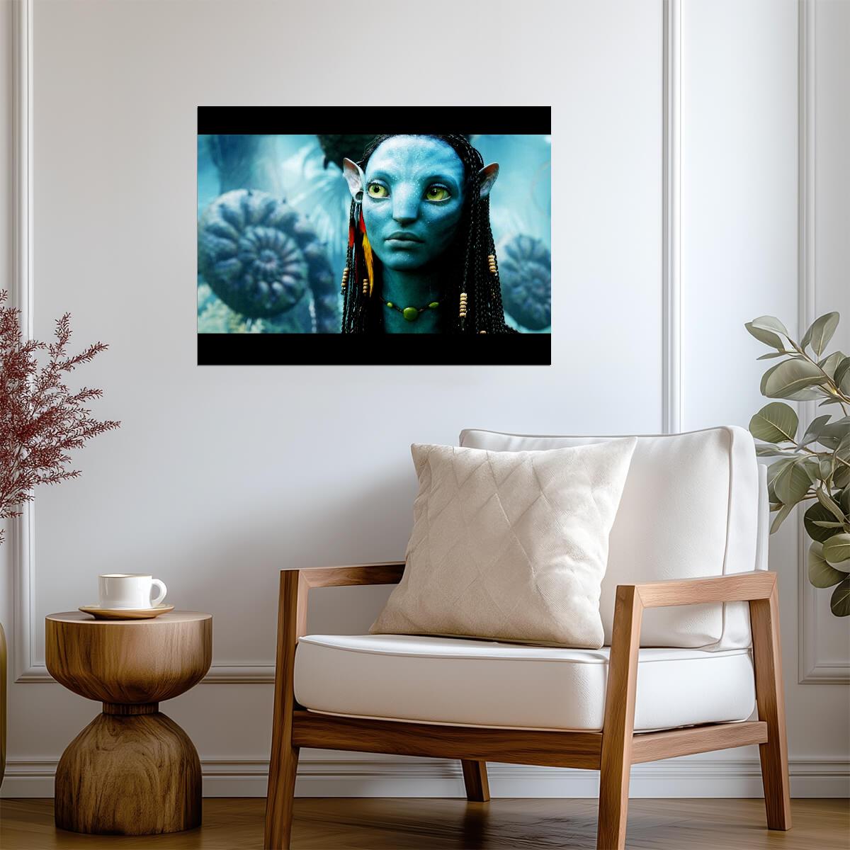 Avatar 2009 Movie Poster | Neytiri Close-Up with Forest Background - Movies & TV Poster