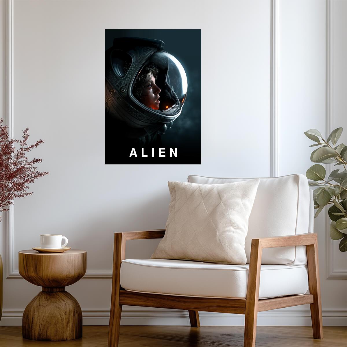 Alien 1979 Movie Poster | Ellen Ripley in a Space Helmet - Movies & TV Poster